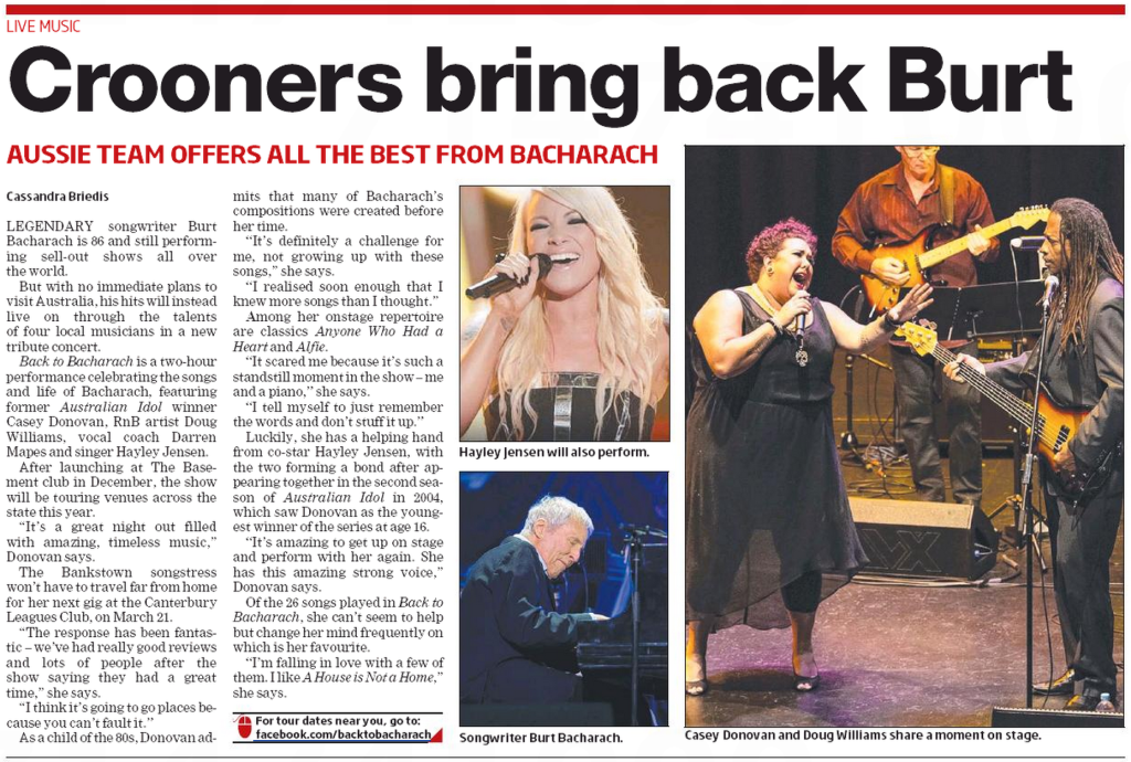 Local press backing Back to Bacharach