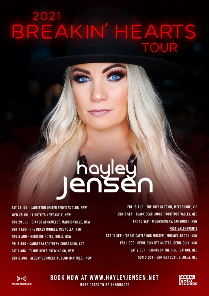 HAYLEY JENSEN ANNOUNCES BREAKIN’ HEARTS ALBUM LAUNCH TOUR