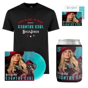 Unisex Vinyl Bundle - 'Country Soul' Unisex Tee, Stubby Holder & Aqua Vinyl