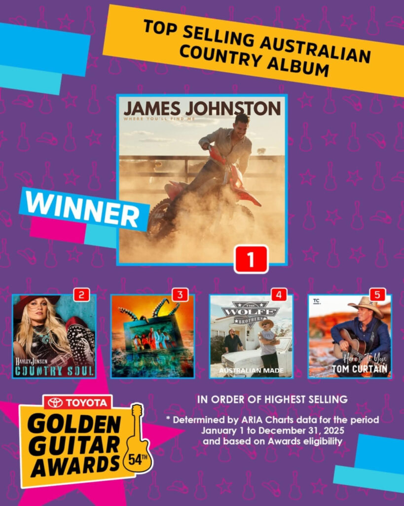 Performing at Golden Guitars 2026 + top selling album